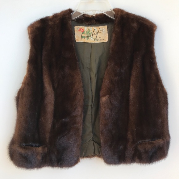 Lord & Taylor Vintage 60’s Mink vest brown medium - Picture 2 of 11